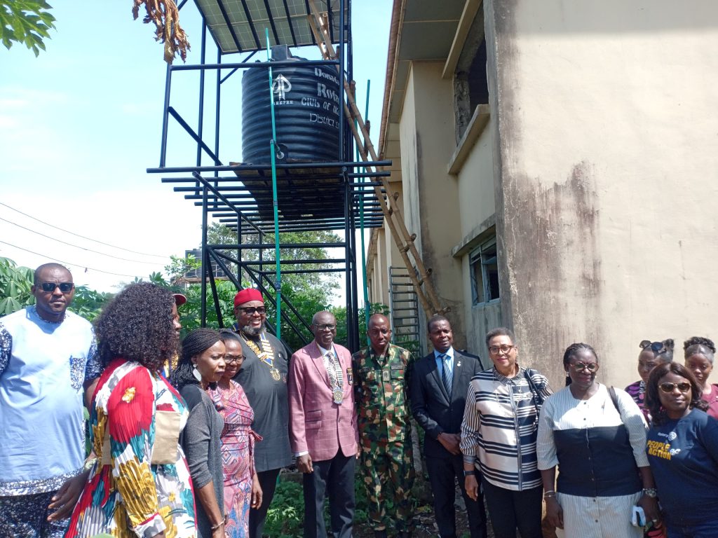 Solar Powered Borehole WASH project by Rotary Club of Ikeja GRA by Magic year President Rotarian Chinedum Amachi and DG D9111, Dr Wole Kukoyi